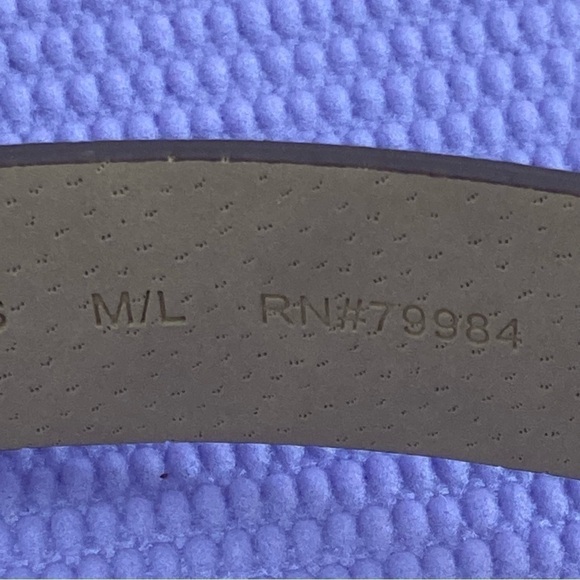 Chico's Brown adjustable belt brass buckle with tan/brown stones SZ M/L … - Picture 10 of 11